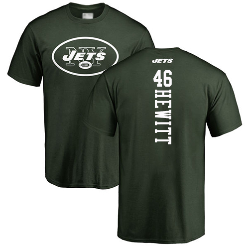 New York Jets Men Green Neville Hewitt Backer NFL Football #46 T Shirt->new york jets->NFL Jersey